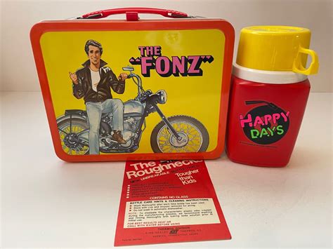 the fonz metal lunch box|Vintage 1976 Metal Happy Days The Fonz Lunch Box Only No .